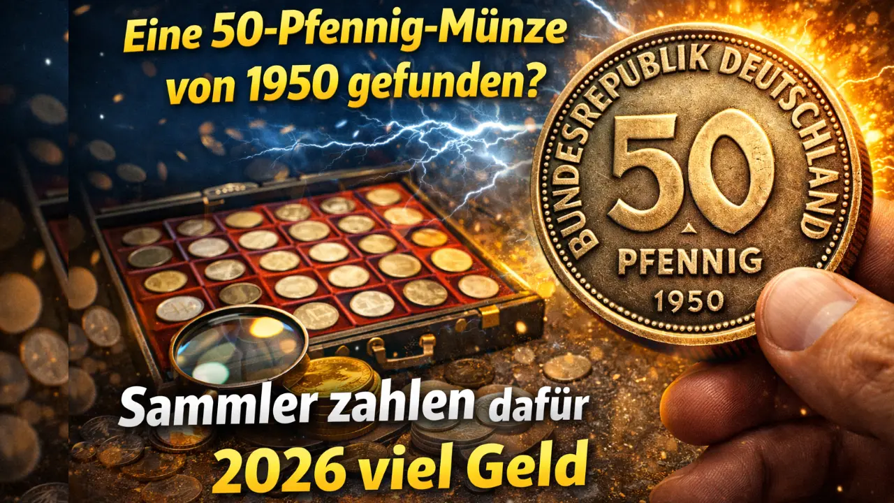 Eine 50-Pfennig-Münze von 1950 gefunden? Sammler zahlen dafür 2026 viel Geld